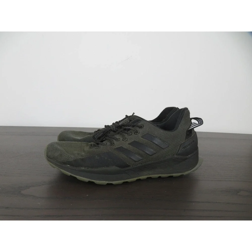 Adidas Questar Trail Shoes Mens Size 10.5 Green Trail Running Sneakers BB7436